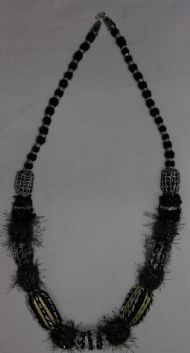 Black Knitted Necklace